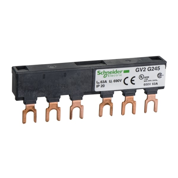 SCHNEIDER ELECTRIC - Drehstrom-Sammelschienensystem, 63A, 2Abgangsstellen, 45mm Abstand