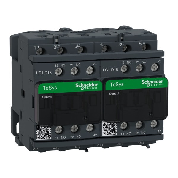 SCHNEIDER ELECTRIC - Wendeschützkombination, 3p+1S+1Ö, 7,5kW/400V/AC3, 18A, Spule 230V 50/60Hz