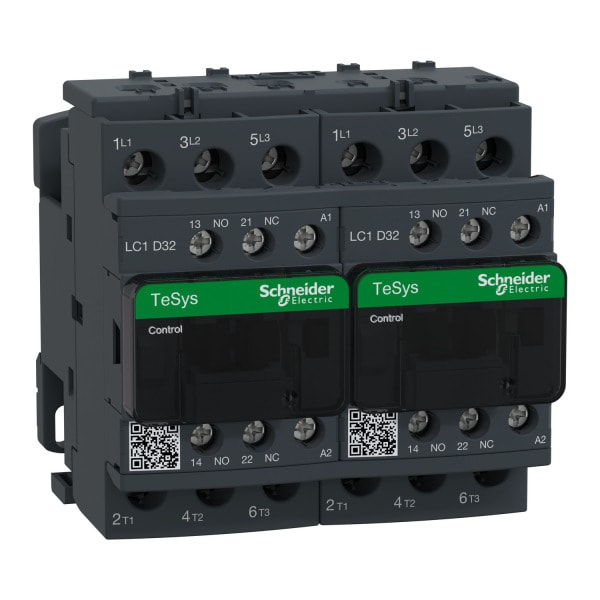 SCHNEIDER ELECTRIC - Wendeschützkombination, 3p+1S+1Ö, 15kW/400V/AC3 32A, Spule 230V 50/60Hz
