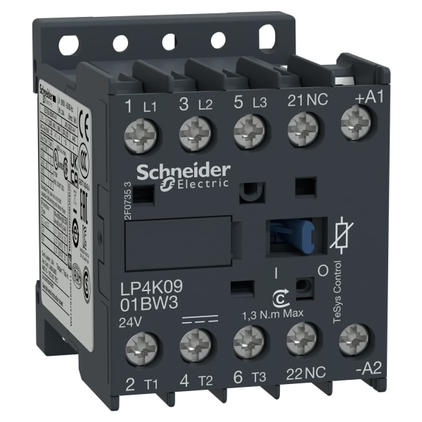 SCHNEIDER ELECTRIC - Leistungsschütz, 3p+1Ö, 4kW/400V/AC3, 9A, 24V DC