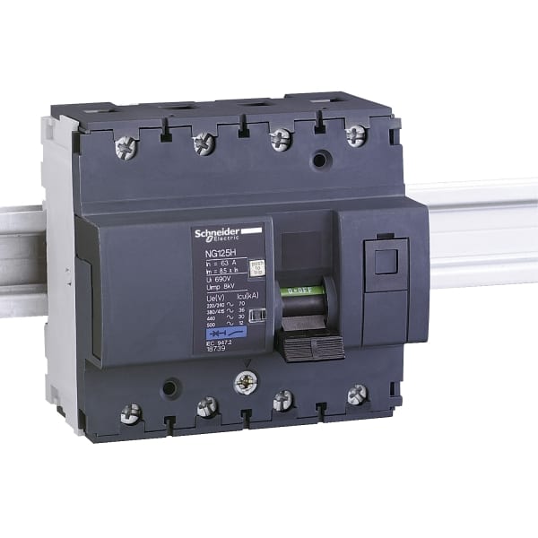 SCHNEIDER ELECTRIC - Leistungsschalter NG125H, 4-polig, 80A, C-Charakteristik