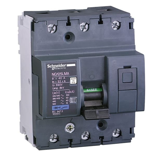 SCHNEIDER ELECTRIC - Leistungsschalter NG125LMA, 3P, 80A, MA Charakteristik