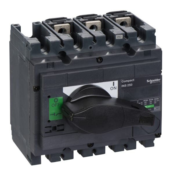 SCHNEIDER ELECTRIC - Lasttrennsch. INS250,3P, 250A/690V AC/250V DC,Drehantrieb schwarz