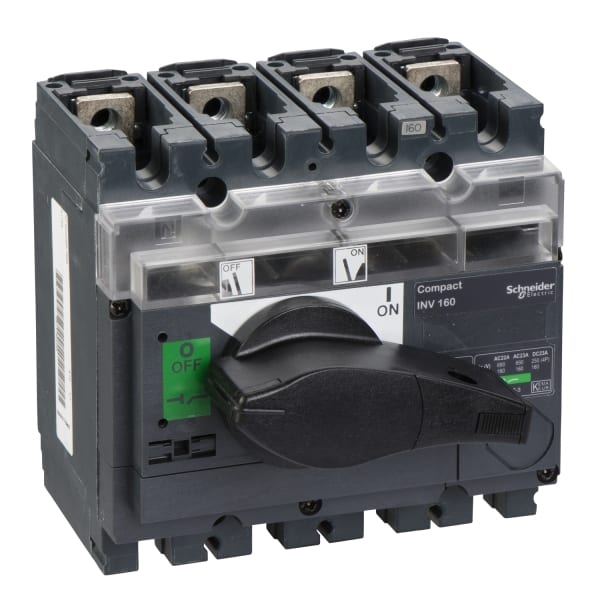 SCHNEIDER ELECTRIC - Lasttrennsch. INV160, 4 P, 160A/690V DC/AC, Schwarzer Drehhebel