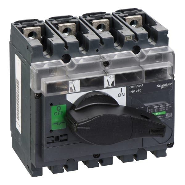SCHNEIDER ELECTRIC - Lasttrennsch. INV250, 4 P, 250A/690V DC/AC, Schwarzer Drehhebel
