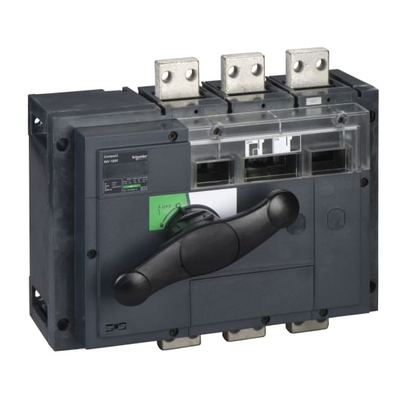 SCHNEIDER ELECTRIC - Lasttrennschalter ComPact INV1600 3P 1600A Festeinbau mit schwarzem Drehantrieb
