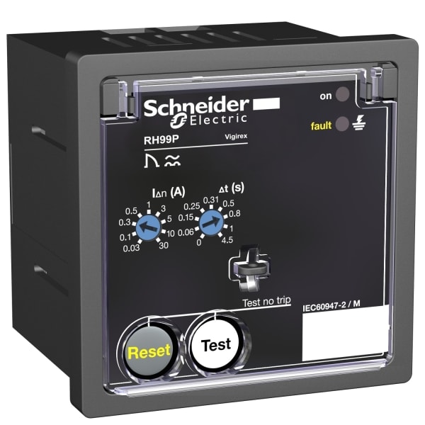 SCHNEIDER ELECTRIC - Erdschlussrelais RH99p mit manueller Rücksetzung, 0,03-30A,0-4,5 s, 240V