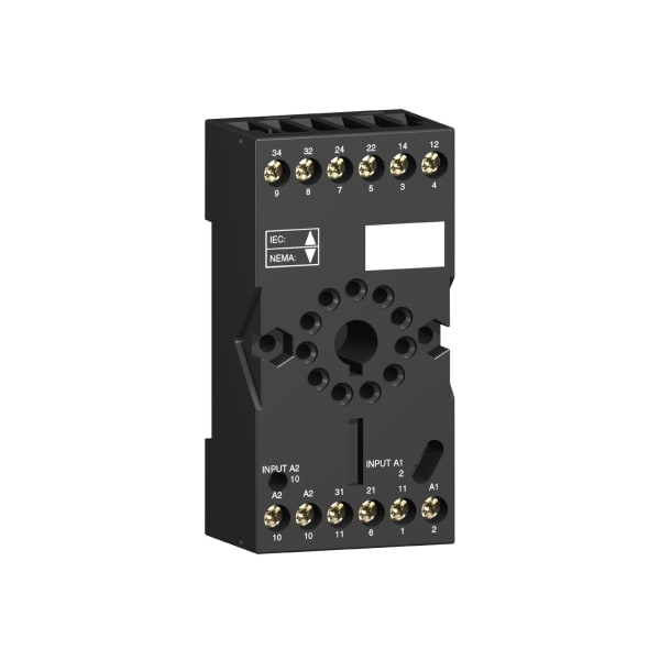 SCHNEIDER ELECTRIC - Sockel für RUMC2+RE48, 2 polig, 8 Pins, separate Kontakte, Kastenklemmen