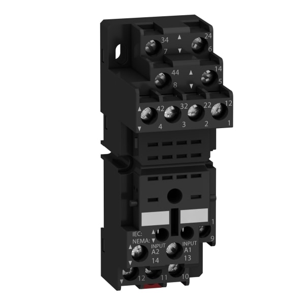 SCHNEIDER ELECTRIC - Sockel für RXM+REXL, 2 oder 4 polig, gemischte Kontakte, Bügelklemmen