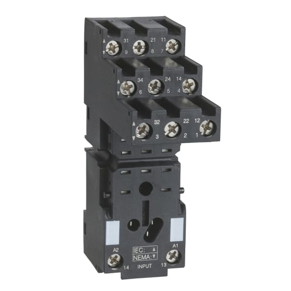 SCHNEIDER ELECTRIC - Sockel für RXM, 3 polig, getrennte Kontakte, Kastenklemmen