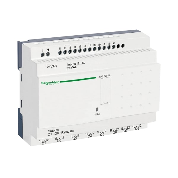 SCHNEIDER ELECTRIC - SPS-Steuerrelais, Zelio Logic, kompakte Ausführung, 20 E/A, 24 VAC, Uhr