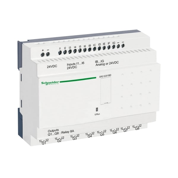 SCHNEIDER ELECTRIC - SPS-Steuerrelais, Zelio Logic, kompakte Ausführung, 20 E/A, 24 VDC, Uhr