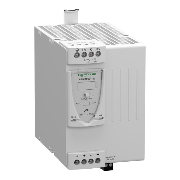 SCHNEIDER ELECTRIC - Spannungsversorgung ABL8, Universal, 1-/2-phasig, 100-500VAC, 24VDC, 10A, 240W