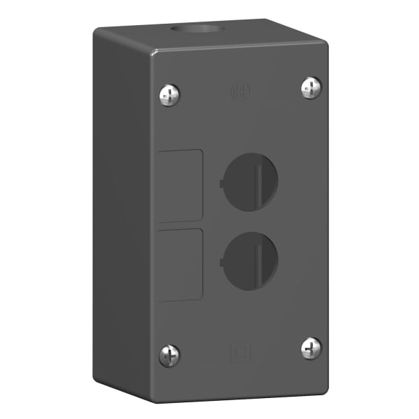 SCHNEIDER ELECTRIC - Leergehäuse, Harmony XALG, Kunststoff, schwarz, 2 Bohrungen, 22mm