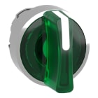 SCHNEIDER ELECTRIC - Leuchtwahlschalter Frontelement XB4, Metall, 22mm, grün, für LED, 3 Stell., rast