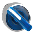 SCHNEIDER ELECTRIC - Leuchtwahlschalter Frontelement XB4, Metall, 22mm, blau, für LED, 2 Stell., raste