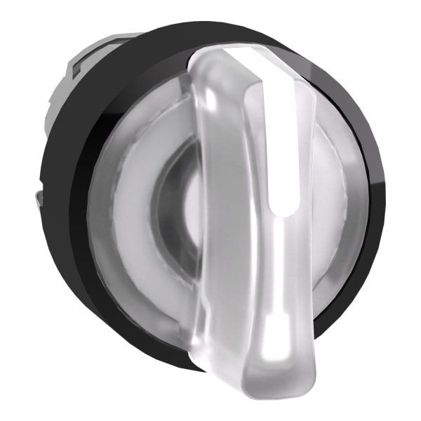 SCHNEIDER ELECTRIC - Leuchtwahlschalter Frontelement XB4, Metall sw, 22mm, ws, für LED, 3 Stell., rast