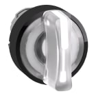 SCHNEIDER ELECTRIC - Leuchtwahlschalter Frontelement XB4, Metall sw, 22mm, ws, für LED, 3 Stell., rast