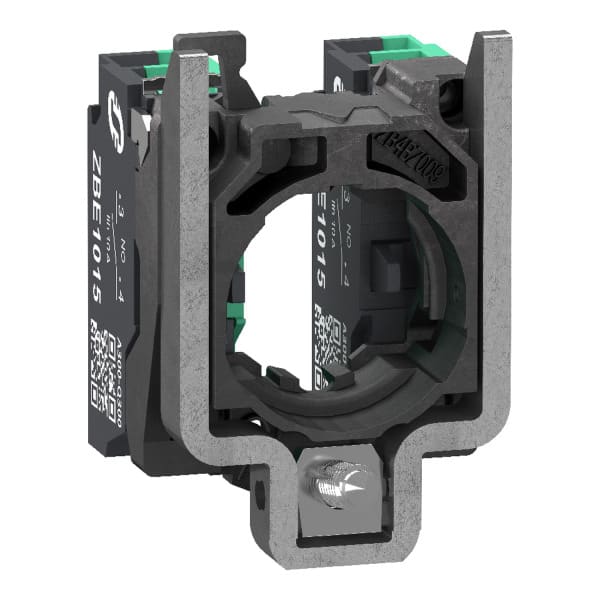 SCHNEIDER ELECTRIC - Hilfsschalterblock+Befestigungsflansch, XB4, Metall, 22mm, 30mm, 2S, Spring Clamp