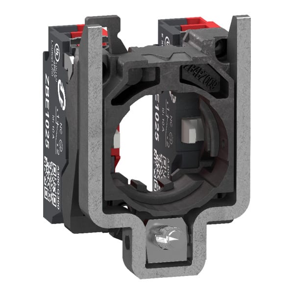 SCHNEIDER ELECTRIC - Hilfsschalterblock+Befestigungsflansch, XB4, Metall, 22mm, 30mm, 2Ö, Spring Clamp