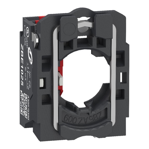 SCHNEIDER ELECTRIC - Hilfsschalterblock+Befestigungsflansch XB5, Kstst, 22mm, 30mm, 1S, Spring Clamp
