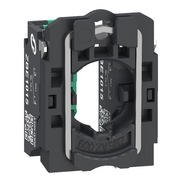 SCHNEIDER ELECTRIC - Hilfsschalterblock+Befestigungsflansch XB5, Kstst, 22mm, 30mm, 2S, Spring Clamp