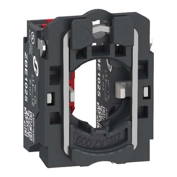 SCHNEIDER ELECTRIC - Hilfsschalterblock+Befestigungsflansch XB5, Kstst, 22mm, 30mm, 2Ö, Spring Clamp
