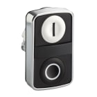 SCHNEIDER ELECTRIC - Doppeldrucktaster Frontelement XB4, Metall, 22mm, schwarz, weiß, I/O, tastend