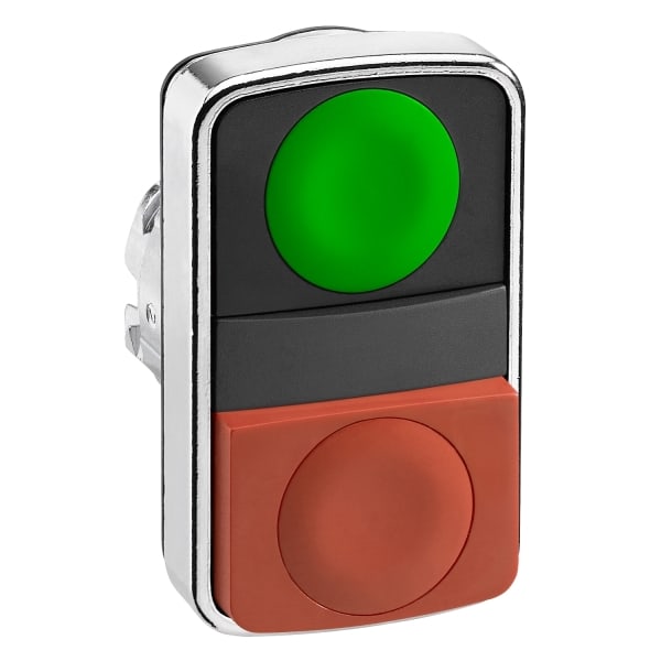 SCHNEIDER ELECTRIC - Doppeldrucktaster Frontelement XB4, Metall, 22mm, rot, grün, tastend