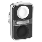 SCHNEIDER ELECTRIC - Doppeldrucktaster Frontelement XB4, Metall, 22mm, schwarz, weiß, beleuchtet