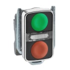 SCHNEIDER ELECTRIC - Doppeldrucktaster Frontelement XB4, Metall, 22mm, grün, rot, beleuchtet