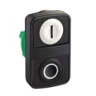 SCHNEIDER ELECTRIC - Doppeldrucktaster Frontelement XB5, Kunststoff, 22mm,sw-ws, I/O, tastend