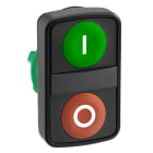 SCHNEIDER ELECTRIC - Doppeldrucktaster Frontelement XB5, Kunststoff, 22mm, grün, rot, I/O, tastend