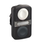 SCHNEIDER ELECTRIC - Doppeldrucktaster Frontelement XB5, Kunststoff, 22mm, weiß, schwarz, beleuchte