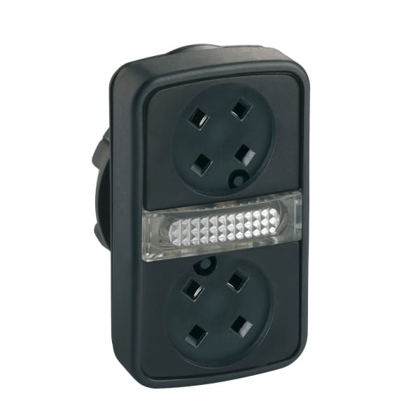 SCHNEIDER ELECTRIC - Doppeldrucktaster Frontelement XB5, Kunststoff, 22mm, o.Tastenschilder, beleuc