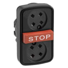 SCHNEIDER ELECTRIC - Dreifachdrucktaster Frontelement XB5, Kunststoff, 22mm, o.Tastenschild, STOP, tast