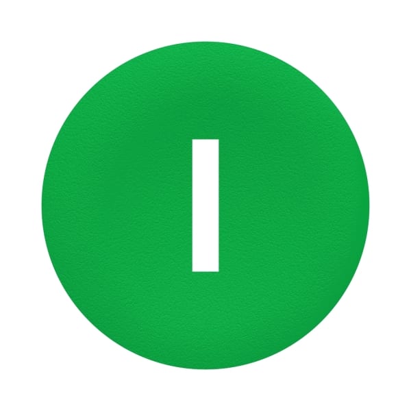 SCHNEIDER ELECTRIC - Schutzkappe grün mit Beschriftung I für rechteckigen Doppeldrucktaster Ø22