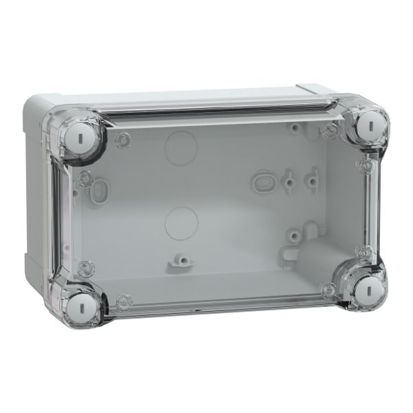 SAREL - Geh. ABS IP66 IK07 RAL7035 Inn.H175W105D100Auß.H192W121D105 durchs. Abd.H40
