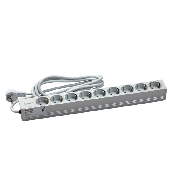 SCHNEIDER ELECTRIC - Actassi, 1HE Stromverteilerschiene, 9 Steckdosen 19P VDE