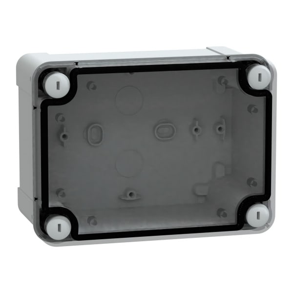 SAREL - Geh. ABS IP66 IK07 RAL7035 Inn.H150W105D80Auß.H164W121D87 durchs. Abd.H20