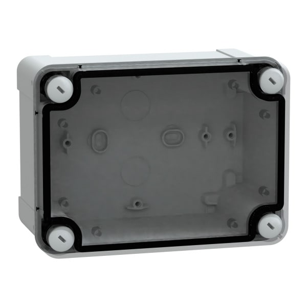 SAREL - PC-Geh. IP66 IK08 RAL7035 In.H150B105D80Auß.H164B121D87 Transp.cover H20