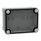 SAREL - PC-Geh. IP66 IK08 RAL7035 In.H150B105D80Auß.H164B121D87 Transp.cover H20