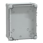 SAREL - Geh. ABS IP66 IK07 RAL7035 Inn.H275W225D80Auß.H291W241D88 durchs. Abd.H20