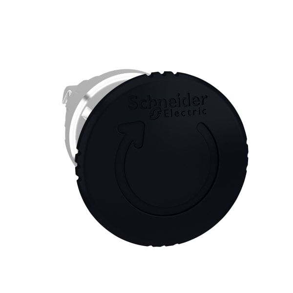 SCHNEIDER ELECTRIC - Pilzdrucktaster Frontelement XB4, Metall, 22mm, sw, Pilz 40mm, Drehentriegelung