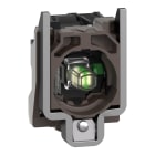 SCHNEIDER ELECTRIC - Hilfsschalterblock+Befestigungsflansch, XB4, Metall, weiß, LED,1S, 24VACDC