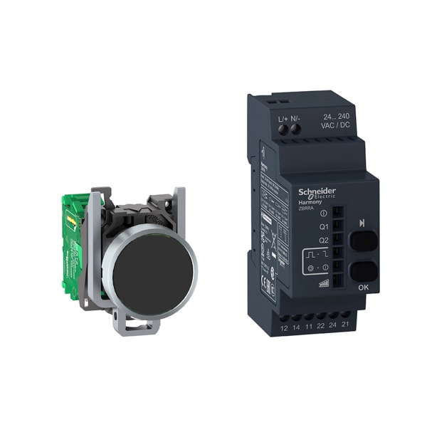 SCHNEIDER ELECTRIC - Kombipaket Funkdrucktaster Empfänger, programmierbar, 24-240VACDC