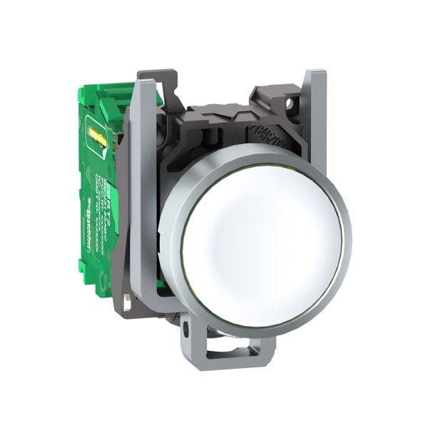 SCHNEIDER ELECTRIC - Funkdrucktaster, Harmony XB4R, Metall, Ø22mm, batterielos, kabellos, weiss