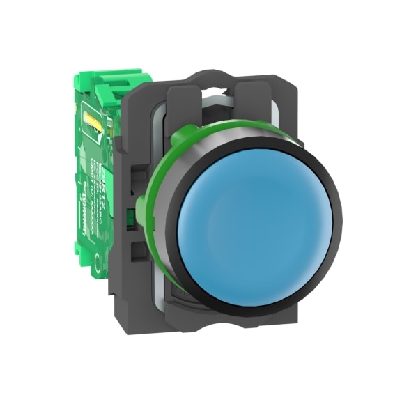 SCHNEIDER ELECTRIC - Funkdrucktaster XB5R, Kunststoff, 22mm, blau, tastend, batterielos, kabellos