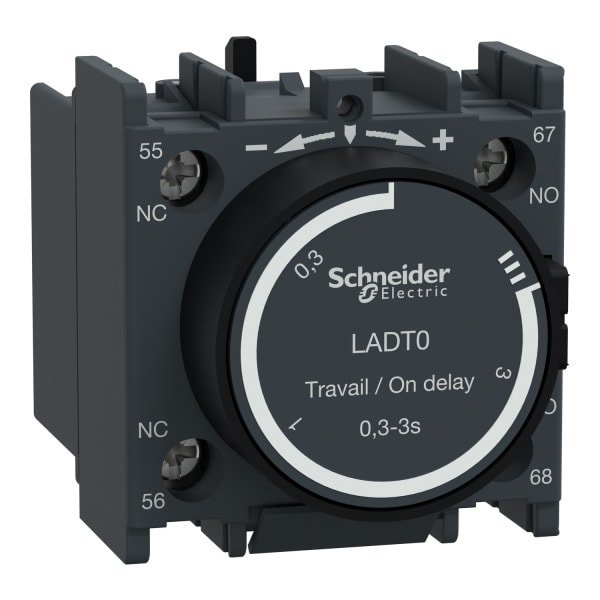 SCHNEIDER ELECTRIC - Zeitblock, anzugsverzögert, 1S+1Ö, 0,10-3,00s, Schraubanschluss