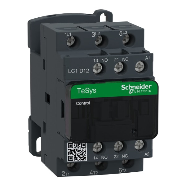 SCHNEIDER ELECTRIC - Leistungsschütz, 3p+1S+1Ö, 5,5kW/400V/AC3, 12A, Spule 24V 50/60Hz